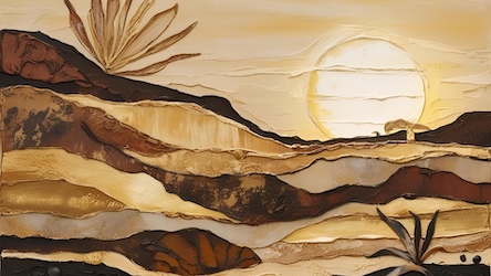 Golden Desert Horizon