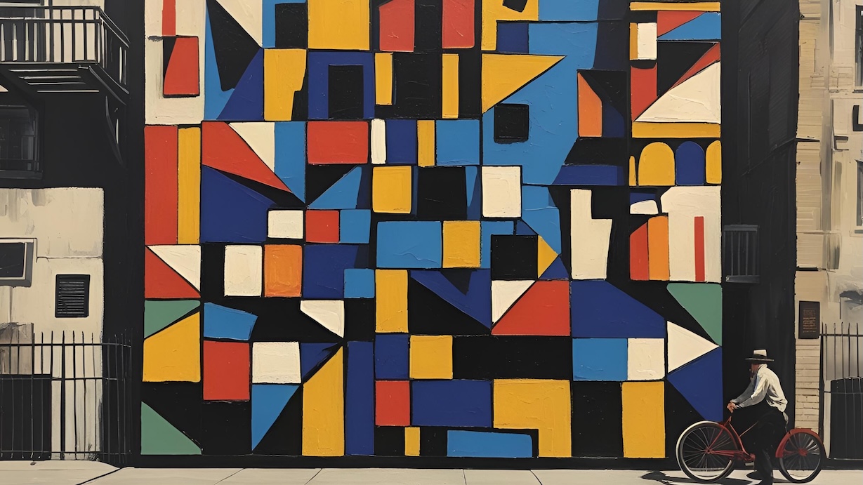 Little Italy Warmth - NYC Abstract Art