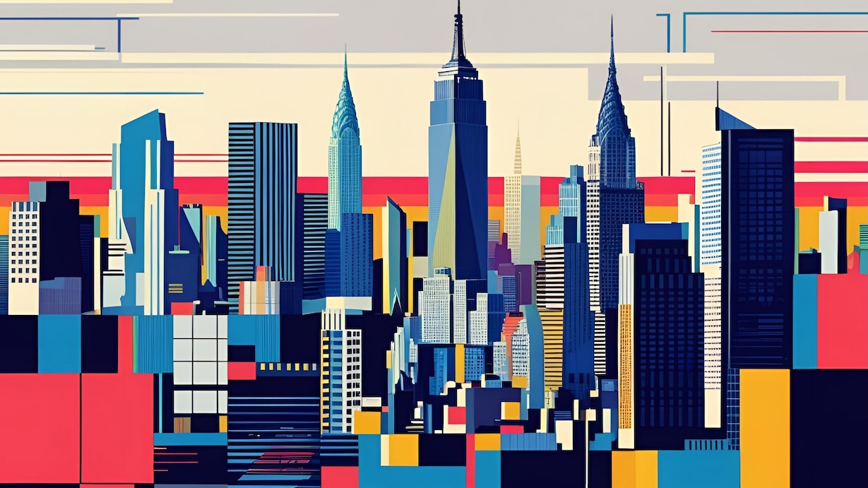Freedom Tower Rising - NYC Abstract Art