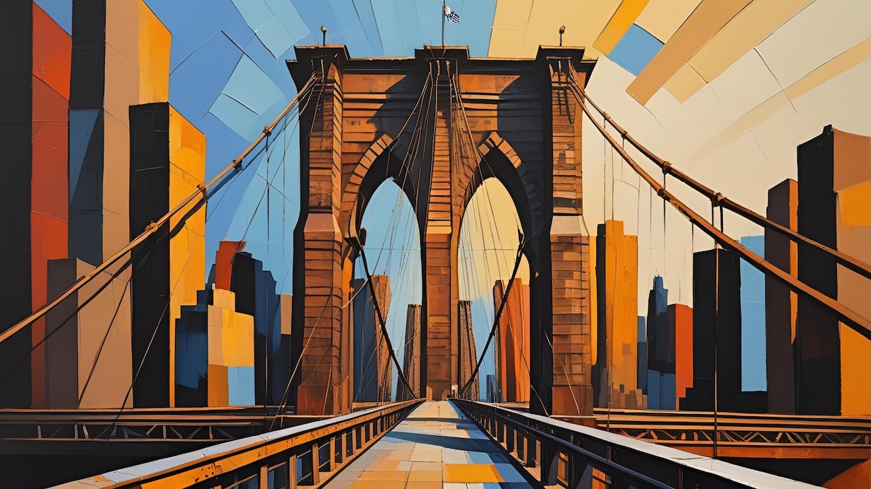 City Lights Composition - NYC Abstract Art