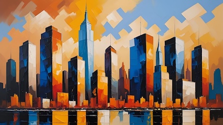 Wall Street Patterns - NYC Abstract Art