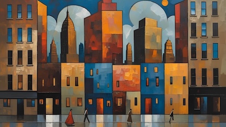 Brooklyn Heights View - NYC Abstract Art