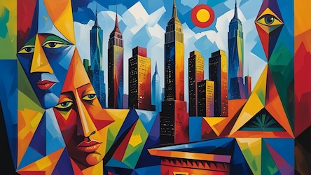 Brooklyn Bridge Geometry - NYC Abstract Art