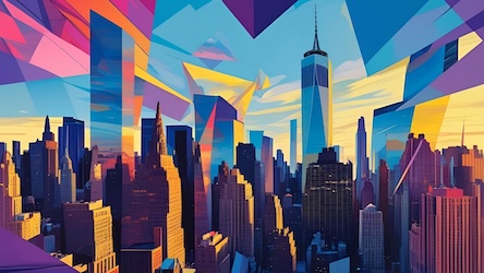 Greenwich Village Charm - NYC Abstract Art