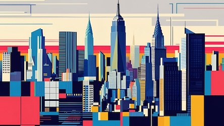 Freedom Tower Rising - NYC Abstract Art