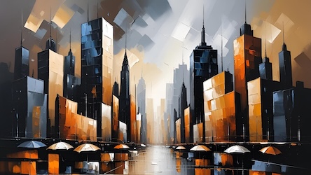 Hudson River Flow - NYC Abstract Art