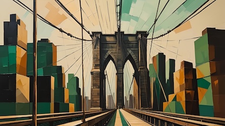 Urban Sunset - NYC Abstract Art