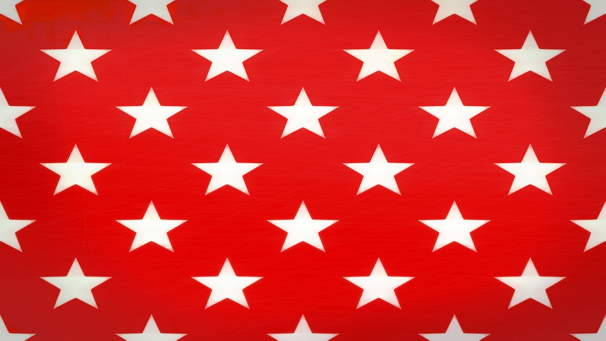 USA Stars Red - American Patriotic Art