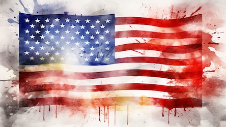 USA Flag Color Splash - American Patriotic Art