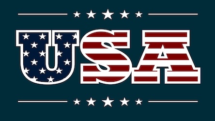 USA Text Design - American Patriotic Art