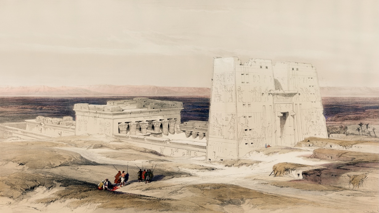 Egyptian Temple of Edfou by David Roberts - Ancient Egypt Art