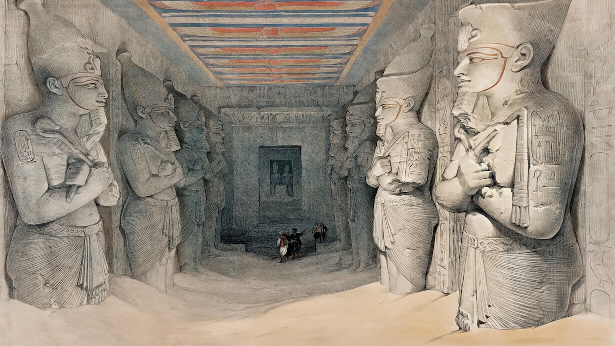Temple of Abu Simbel II by David Roberts - Ancient Egypt Art