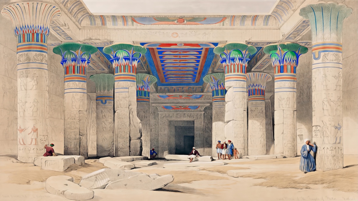 Temple of Philae Nubia by David Roberts - Ancient Egypt Art