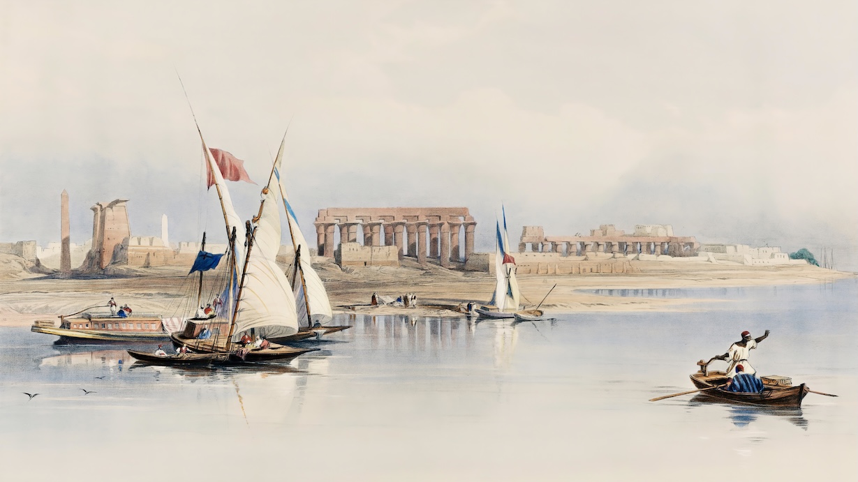Ruins of Luxor II by David Roberts - Ancient Egypt Art