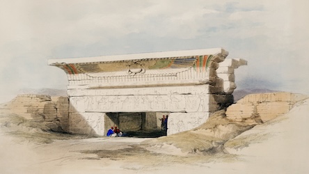 Dendara Temple Illustration by David Roberts - Ancient Egypt Art