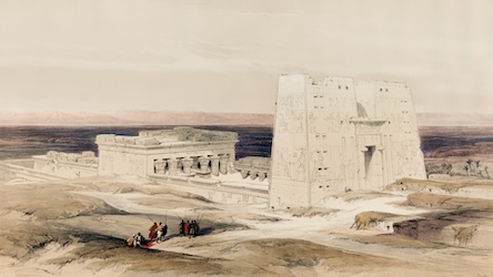 Egyptian Temple of Edfou by David Roberts - Ancient Egypt Art