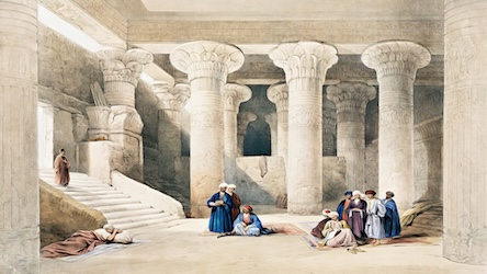 Interior of Egyptian Temple by David Roberts - Ancient Egypt Art