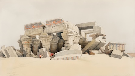 Kom Ombo Illustration by David Roberts - Ancient Egypt Art