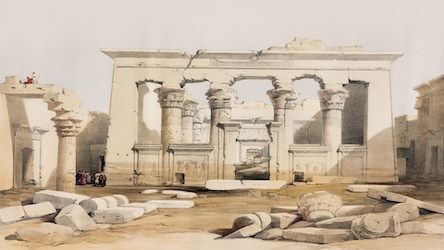 Portico of the Temple of Kalabshi by David Roberts - Ancient Egypt Art