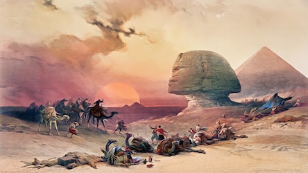 Sphinx of Giza by David Roberts - Ancient Egypt Art