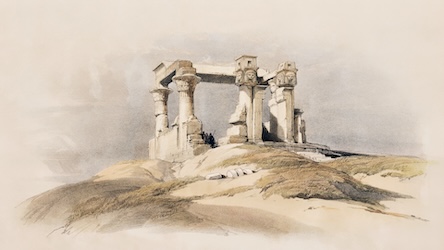 Temple of Wady Kardassy by David Roberts - Ancient Egypt Art