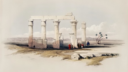 Egyptian Temple Remains by David Roberts - Ancient Egypt Art