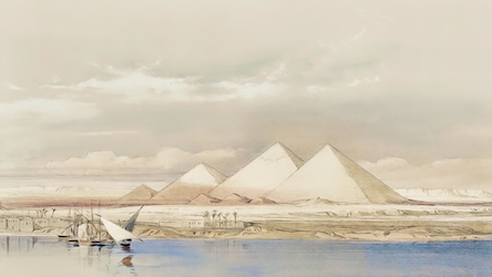 Pyramids from the Nile by David Roberts - Ancient Egypt Art