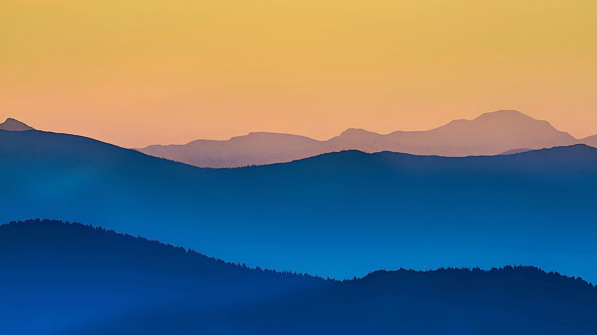 Abstract Mountain Sunrise by Contemporary Artist - Best Seller Art