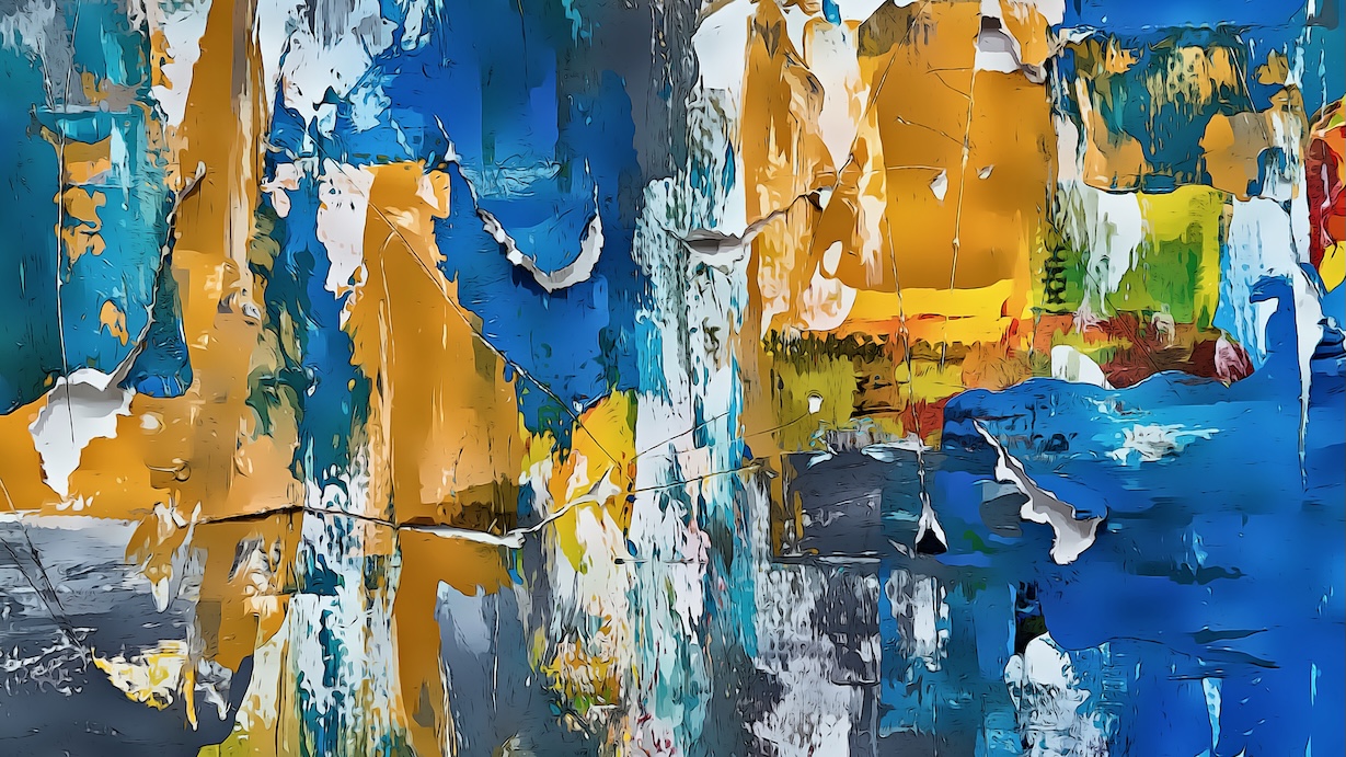 Bold Blue Abstract by Contemporary Artist - Best Seller Art