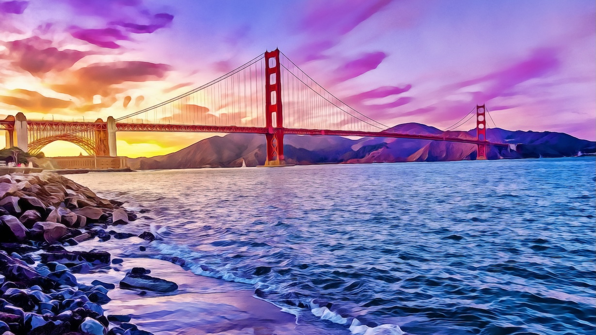 Golden Gate Bridge by Urban Artist - Best Seller Art