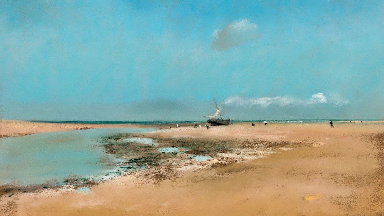Low Tide Beach Vintage by Vintage Artist - Best Seller Art