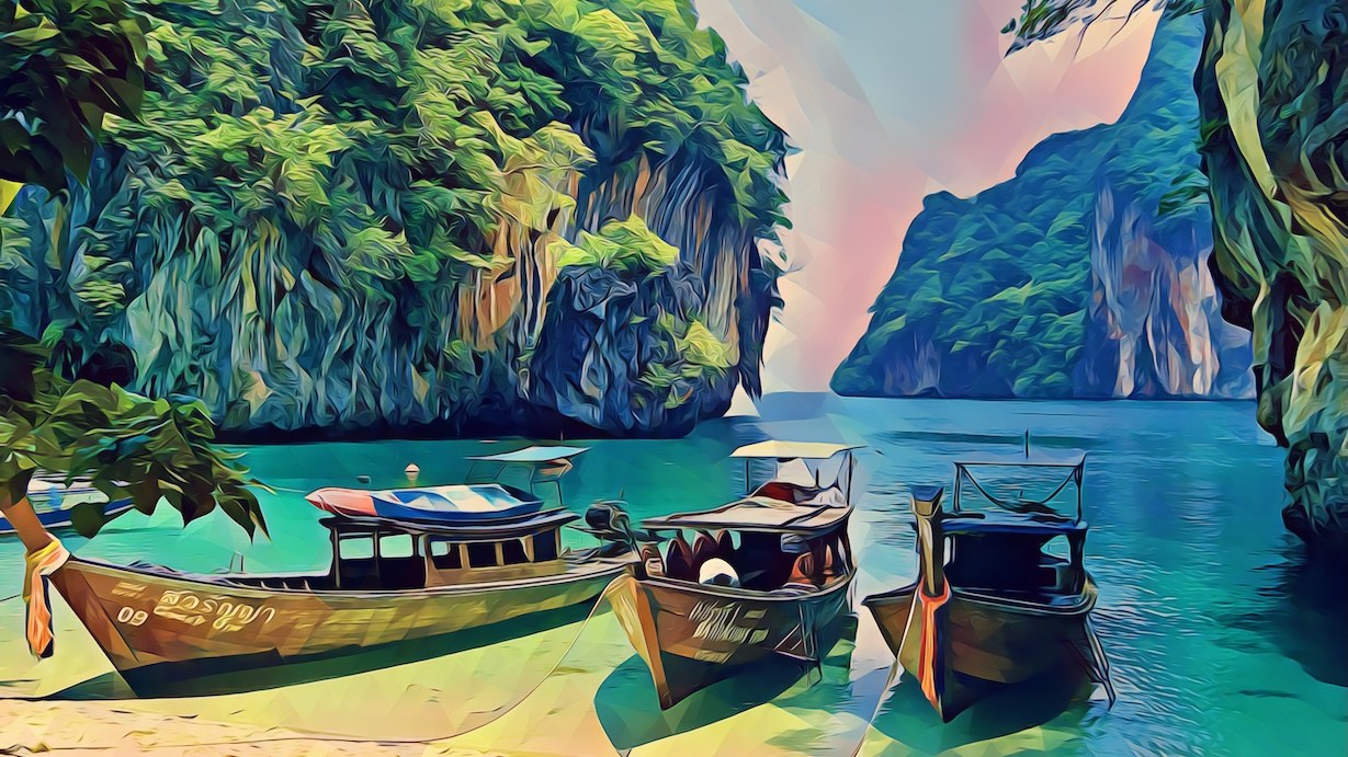 Paradise Island Thailand by Travel Artist - Best Seller Art