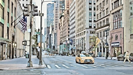 5th Avenue NYC by Contemporary Artist - Best Seller Art