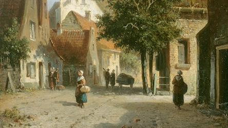 Amsterdam Street Scene by Contemporary Artist - Best Seller Art