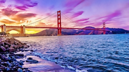 Golden Gate Bridge by Urban Artist - Best Seller Art