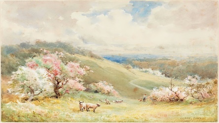 Spring Vintage Landscape by Vintage Landscape Artist - Best Seller Art