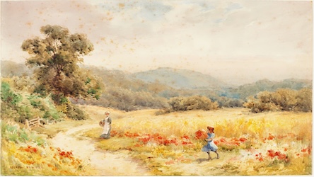 Summer Vintage Landscape by Vintage Landscape Artist - Best Seller Art
