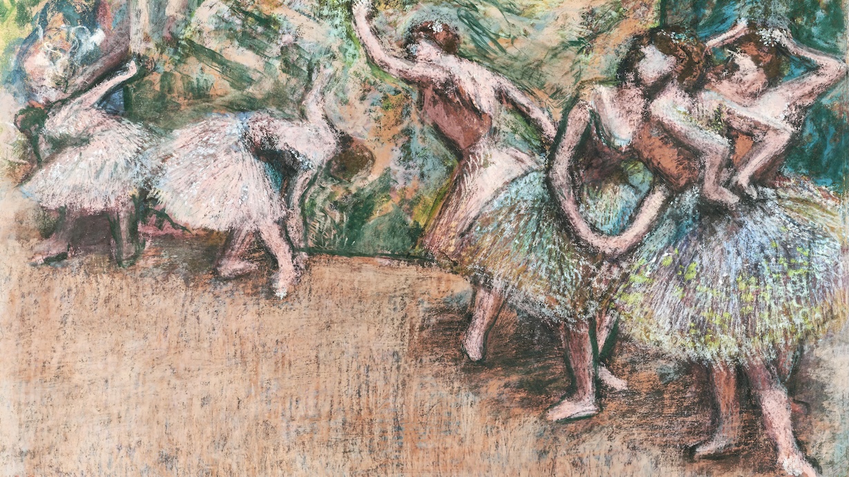 Ballet Dancers in Rehearsal - Edgar Degas Impressionist Ballet Art