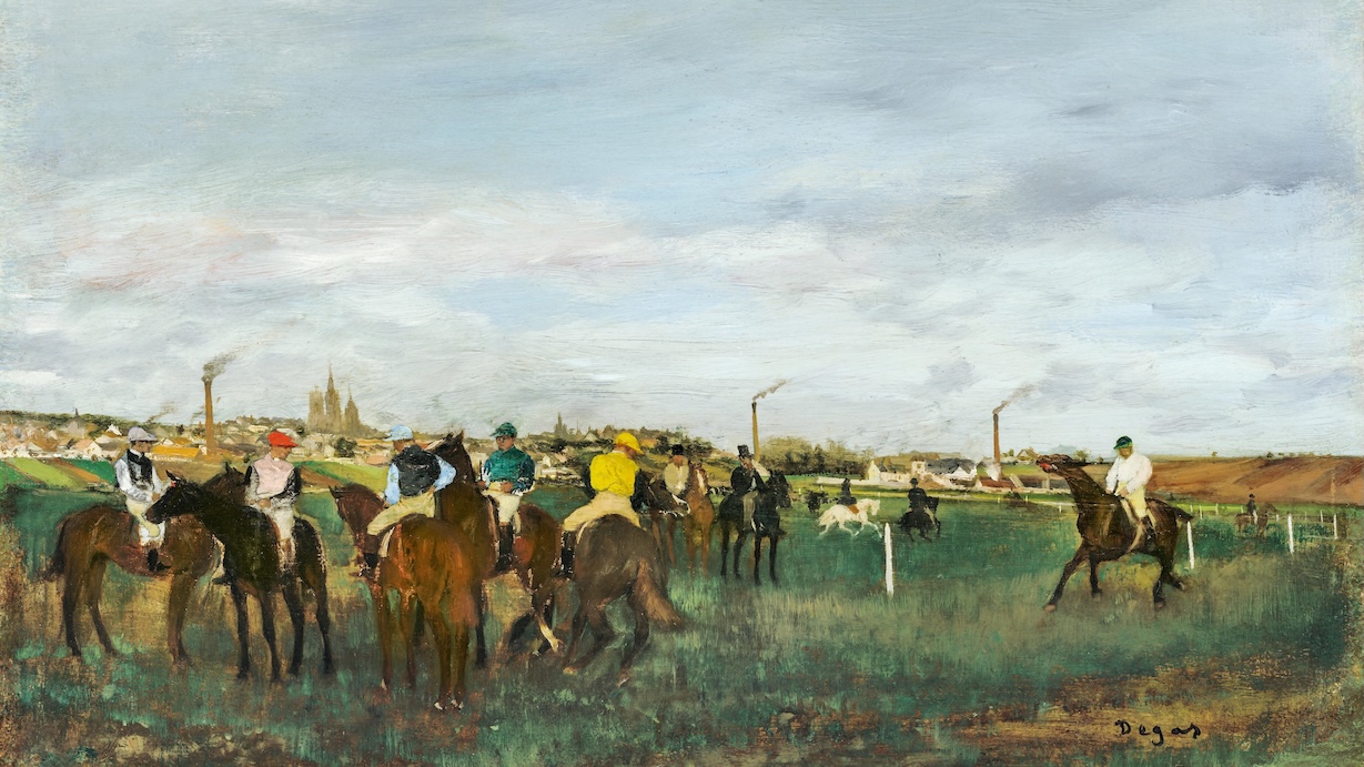 At the Races - Edgar Degas Impressionist Ballet Art