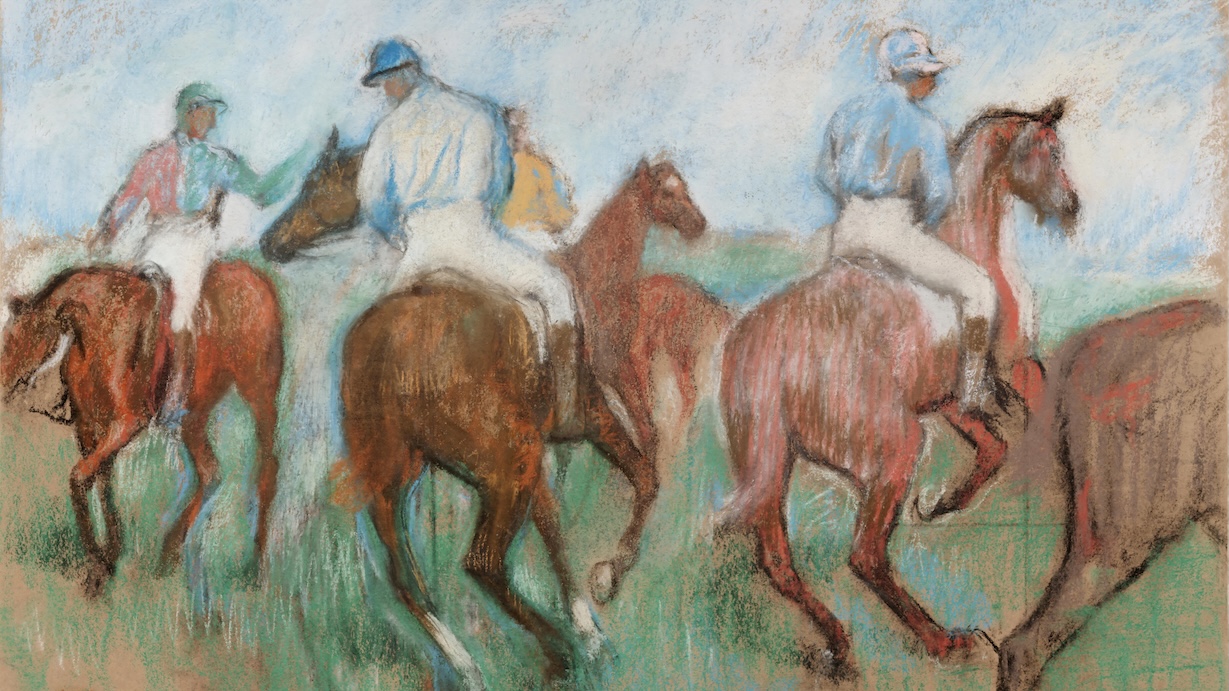 Jockeys Before the Race - Edgar Degas Impressionist Ballet Art