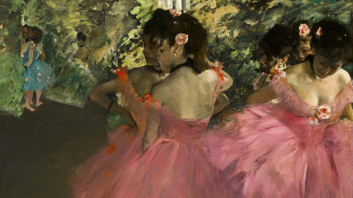 Dancer Adjusting Her Slipper - Edgar Degas Impressionist Ballet Art