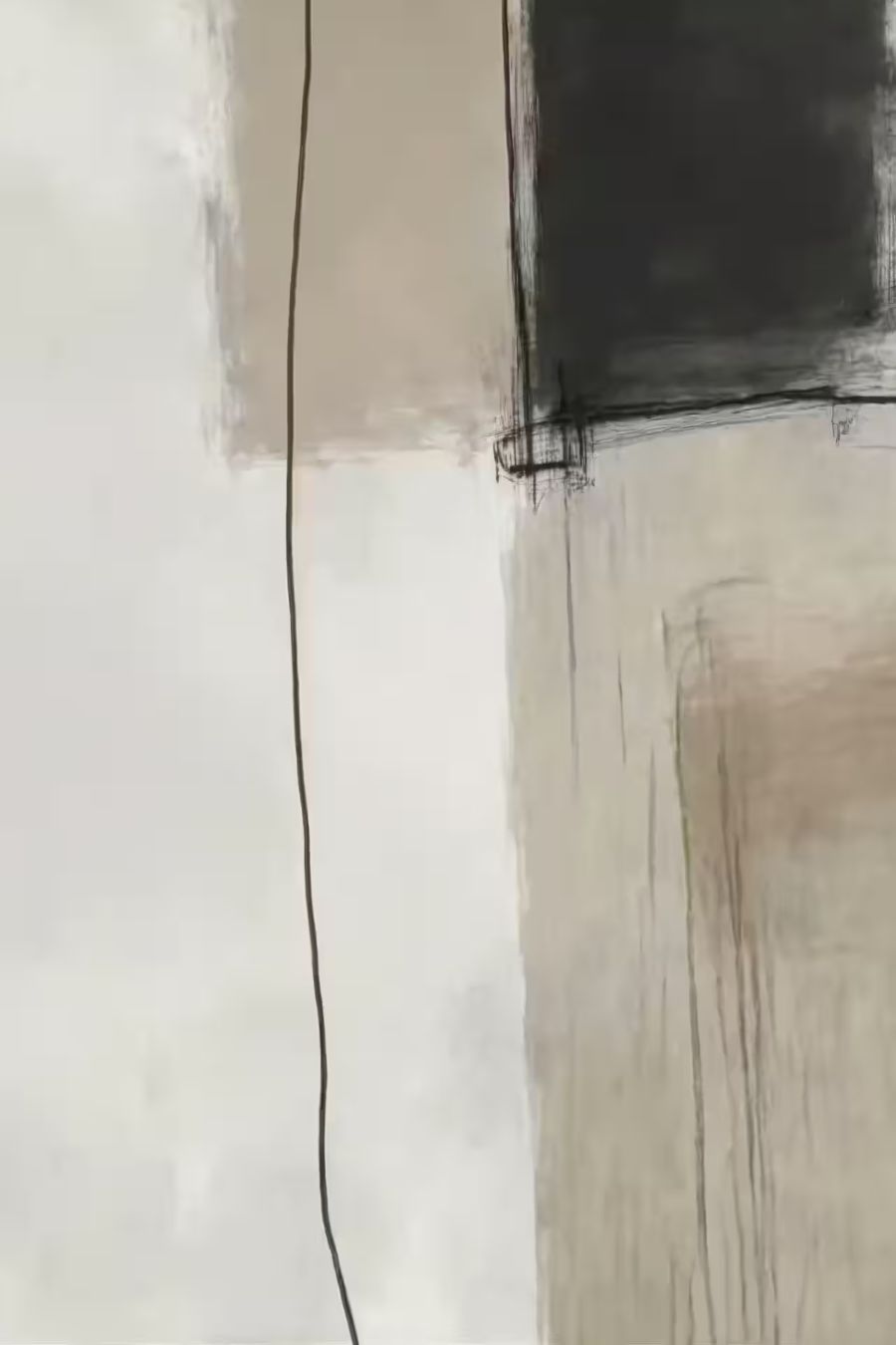 EcoArtLab Originals, 3 Modern Neutral Abstract Black