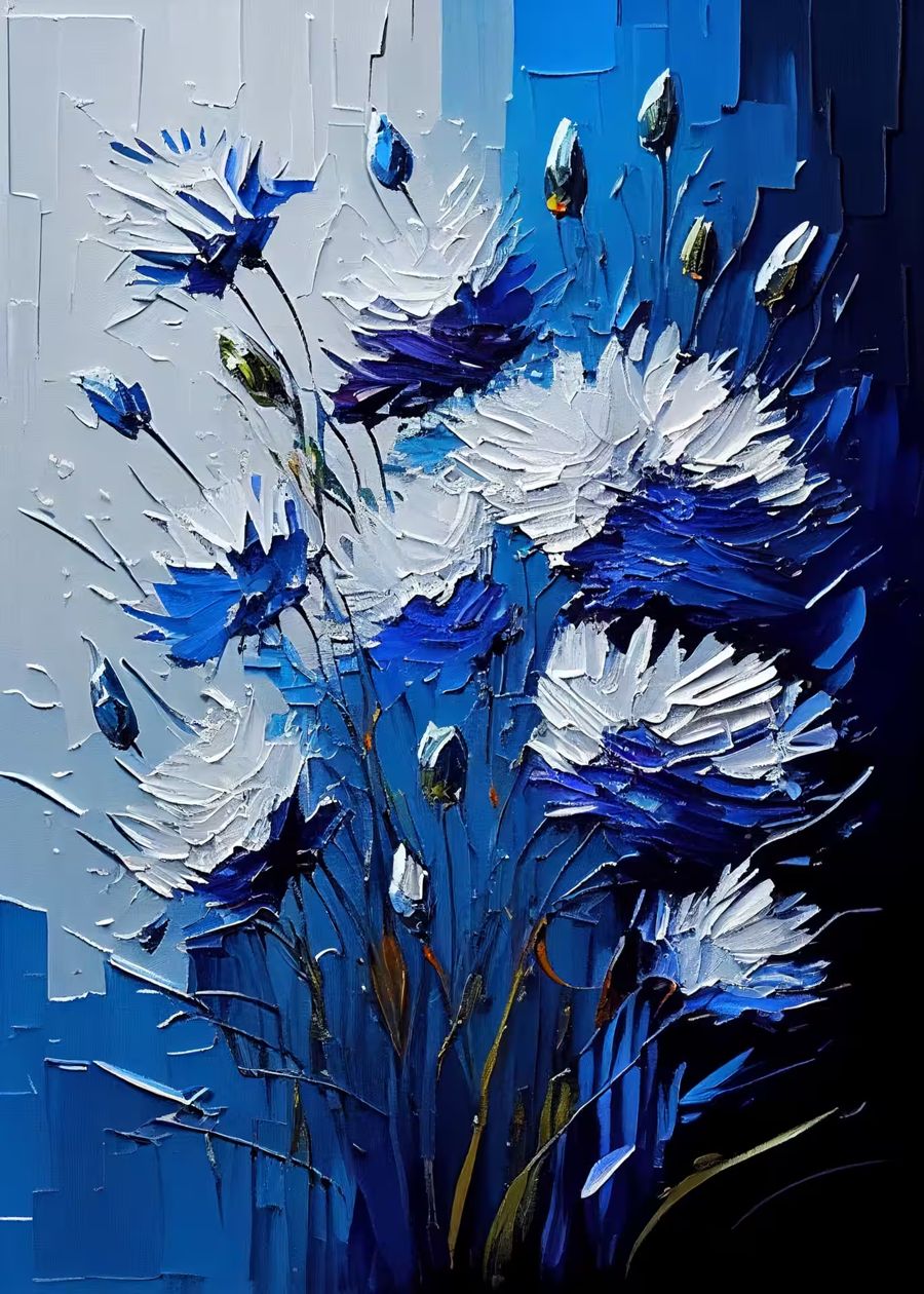 EcoArtLab Originals, Abstract Flower Texture Modern Flower