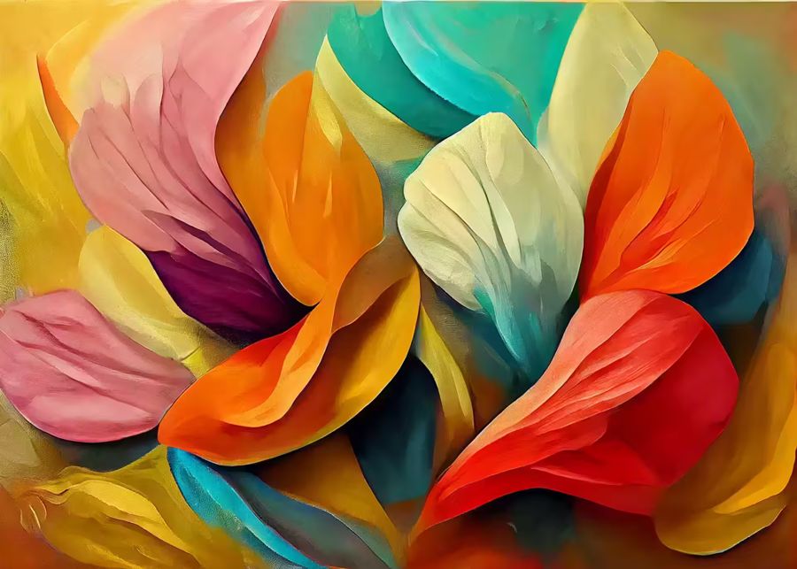 EcoArtLab Originals, Abstract Modern Floral Colorful