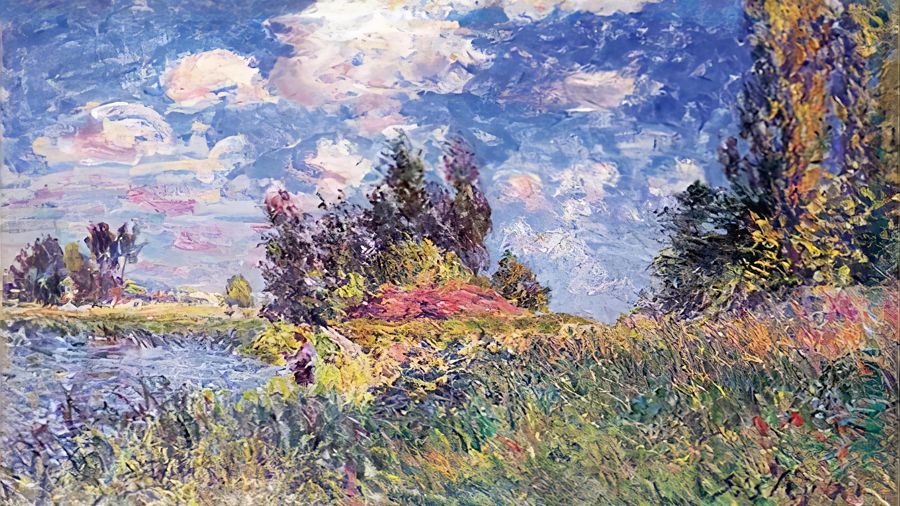 Landscape The Banks of the Loing at Saint Mammes