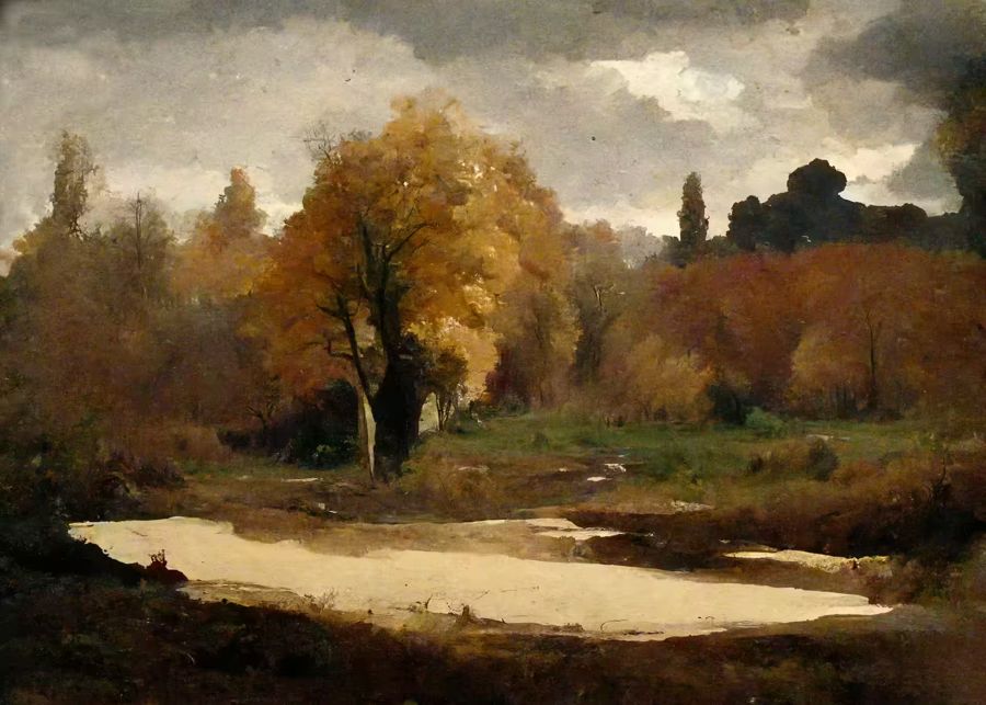 , Autumn Landscape Rustic Fall Muted
