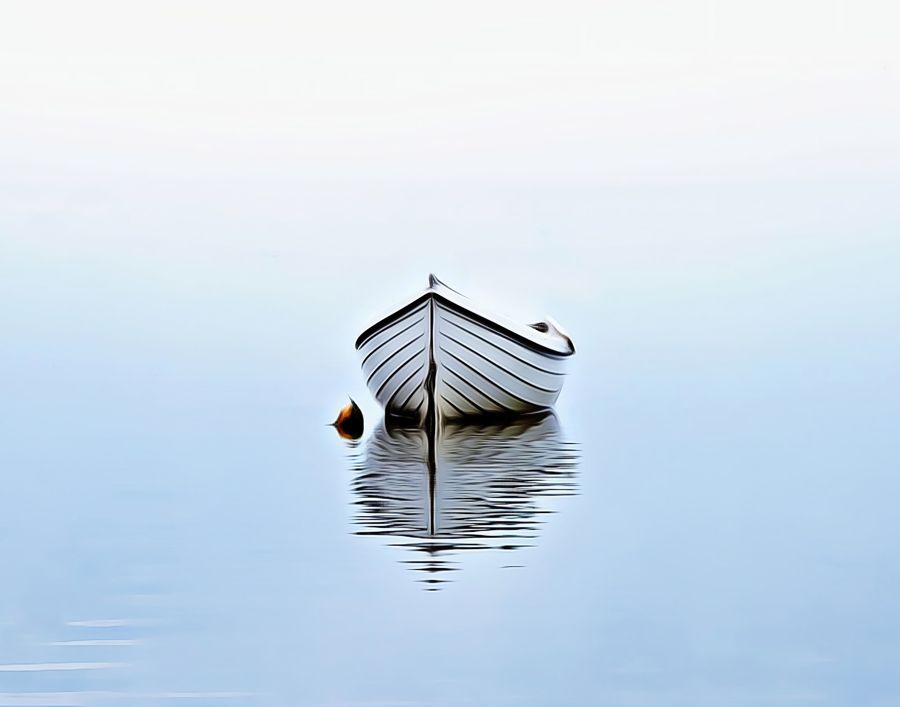 EcoArtLab Originals, Boat Sea Nautical Decor Minimalist