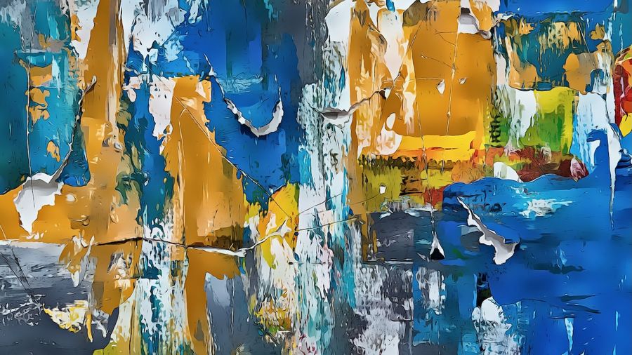 EcoArtLab Originals, Bold Blue Abstract