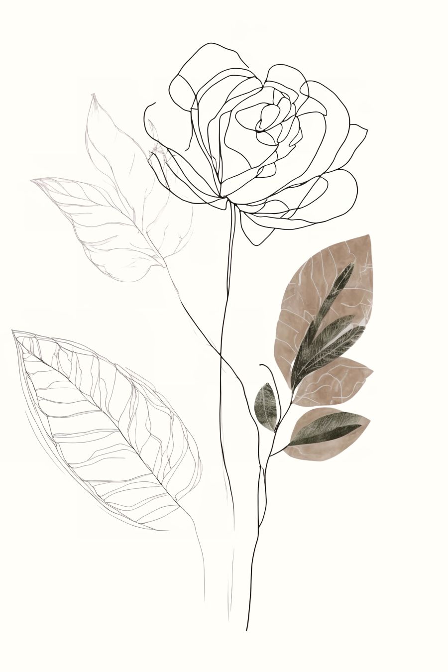 Botanical Line 3 Neutral Plant