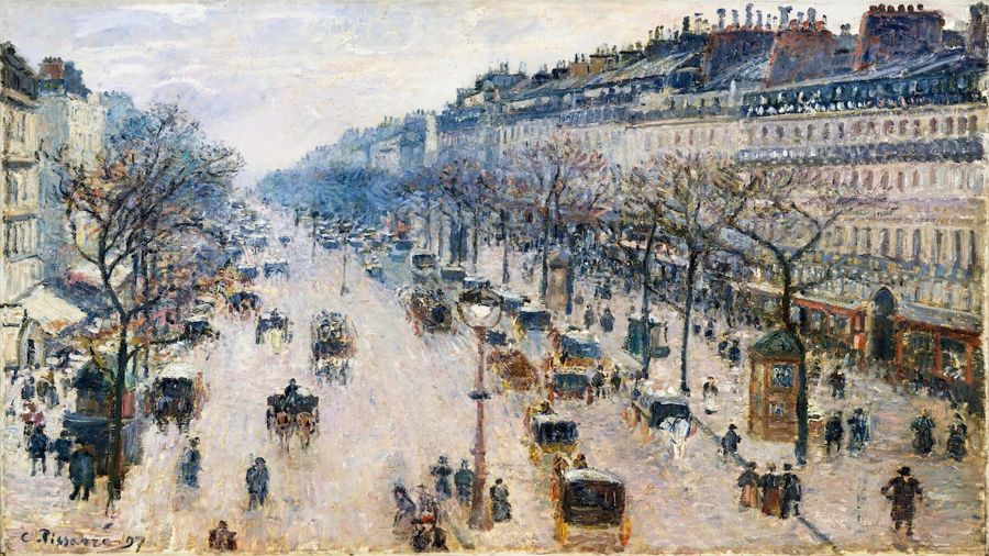 , Boulevard Montmartre on a Winter Morning